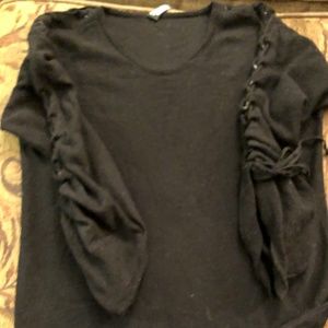 Women's long sleeve black top by Sonia Rykiel